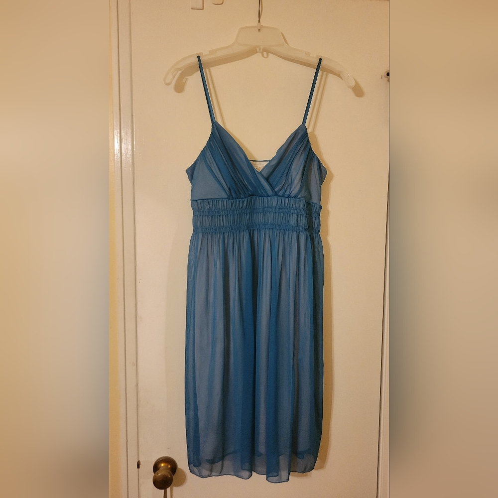 Charlotte Russe Teal V-Neck Dress